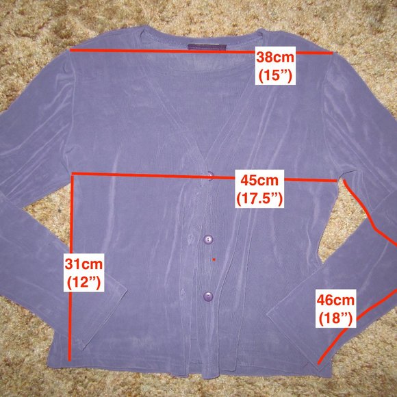 4/$20 Purple Long Sleeve Blouse with tank 1 piece - Picture 2 of 6